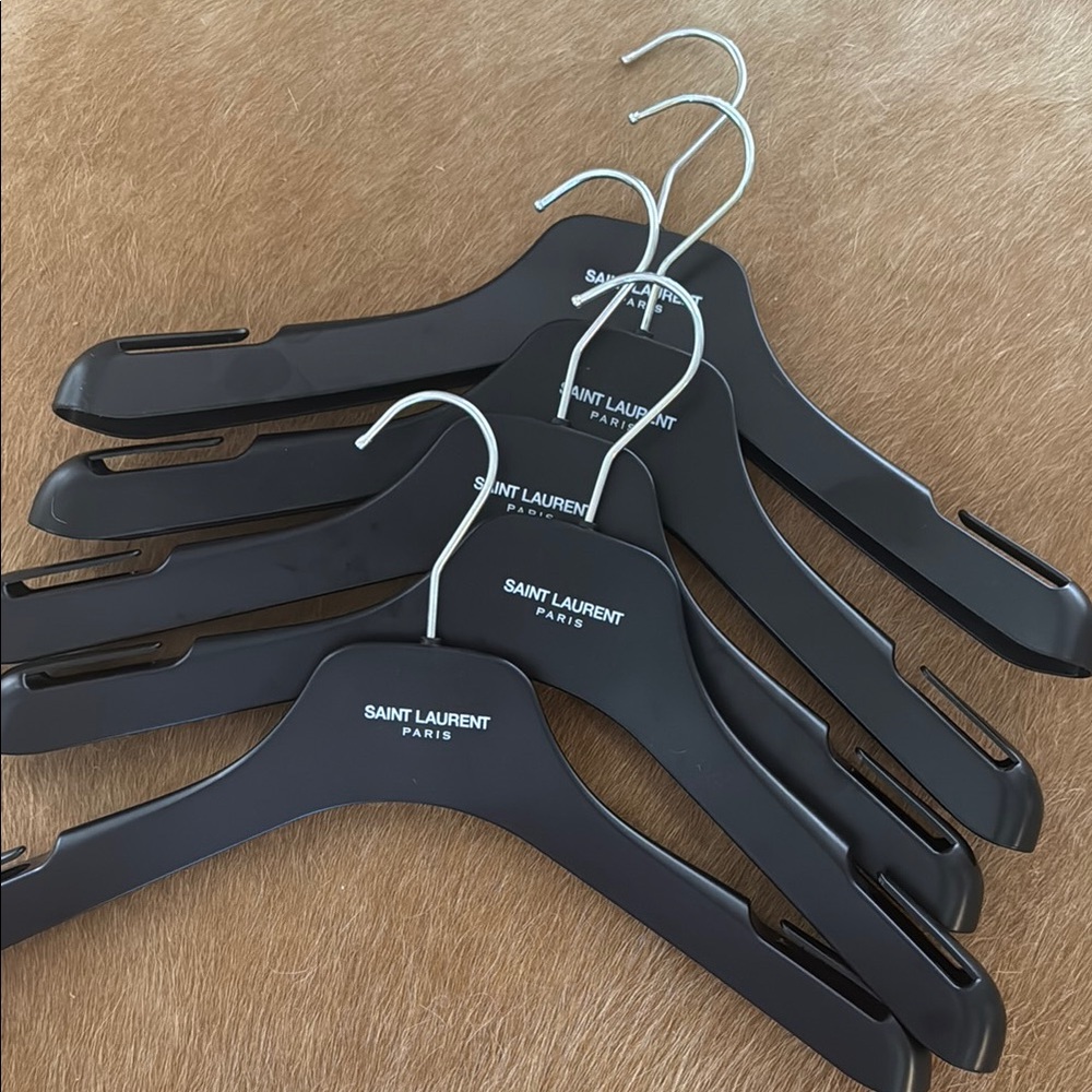 Set of 5 Saint Laurent Black Hangers